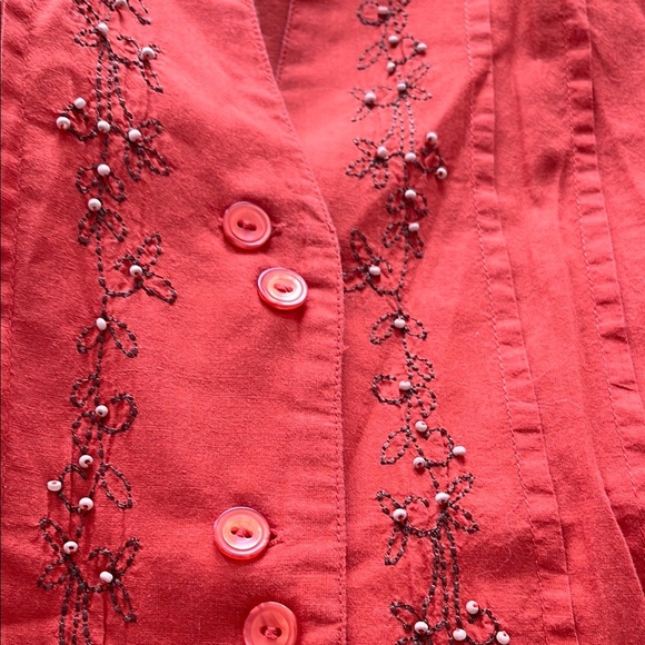 Orange Button Down Shirt - Picture 6 of 6